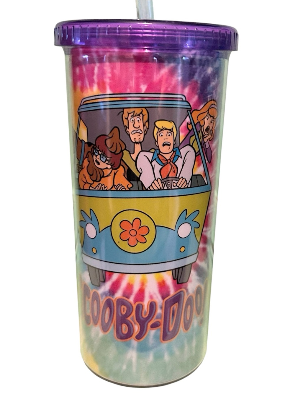 Scooby-Doo Tie-Dye Acrylic Travel Cup Tumbler Mystery Machine